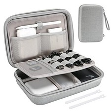 Hard Travel Electronic Organizer Case for Large - 9.9 x 6.3 x 2.6 Inch Grey