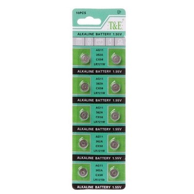 10pcs AG11 LR721 362 SR721 162 Cell Batteries for Calculators Watch Lamp