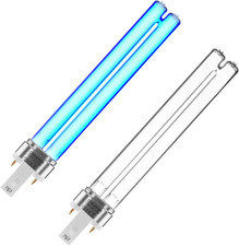 2 Pack 13 Watts UV UVC G23 Base Germicidal Ultraviolet Light Bulb Clear