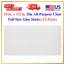 10 in. x 1/2 in. Dia All-Purpose Clear Full Size Glue Sticks (12-Pack)