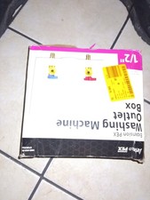 Apollo PEX Washing Machine Valve Outlet Box 1/2 in w/ Valves, Recessed Install
