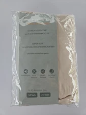 Oeko Tex 16" Deep Double Brushed Microfiber Twin XL Fitted Sheet