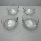 Set of 4 PYREX #463 Custard Cup Ramekin Bowl 3-Ring Scalloped 6oz/ 175mL ~ USA