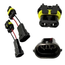Headlight/Fog Light Bulb Connector Adapter Harness, H8/H9/H11 Vehicle Plug to