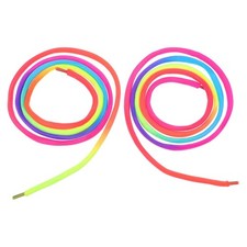 1 Pair Thick Round Rainbow Colorful Fashion Shoe Accessories for Sneakers