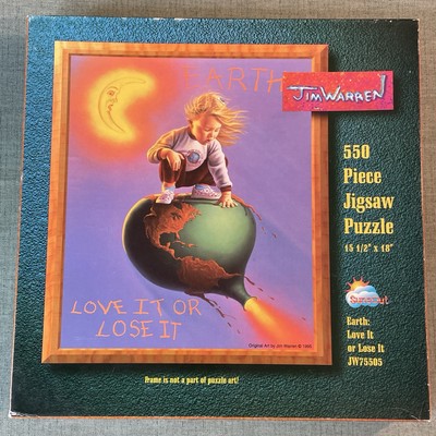Sunsout 550pc Vintage Jigsaw Puzzle 1995 Jim Warren Love it or Lose It - RARE