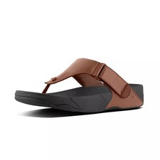 NEW Men's Fitflop" Flip Flops Fashion Leather Platform Sandals and Slippers