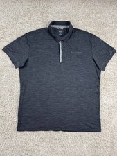 ICEBREAKER Men's Merino Wool Grey Wool Polo Short Sleeve T-shirt Size L