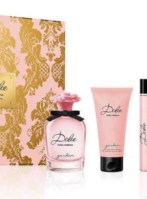 DOLCE & GABBANA  DOLCE GARDEN  EAU DE PERFUME 3 PC GIFT SET + POUCH SEALED