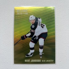 Kent Johnson 2025-26 Upper Deck Allure #CF-23 Color Flow Yellow-Green