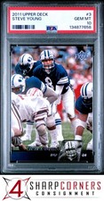 2011 UPPER DECK #3 STEVE YOUNG HOF  PSA 10