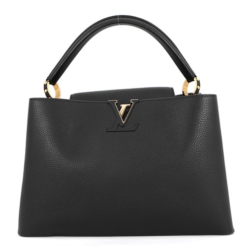 LOUIS VUITTON Capucines Size MM Taurillon Leather Noir M48864