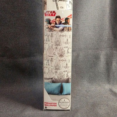 RoomMates Star Wars Peel & Stick Wallpaper 20.5 In X 16.5 Ft White Vinyl Roll
