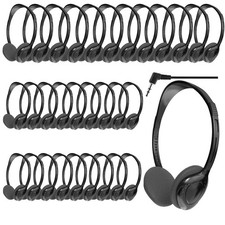 30 Pack Kids Classroom Headphones, Adjustable Earphones with 3.5mm Jack