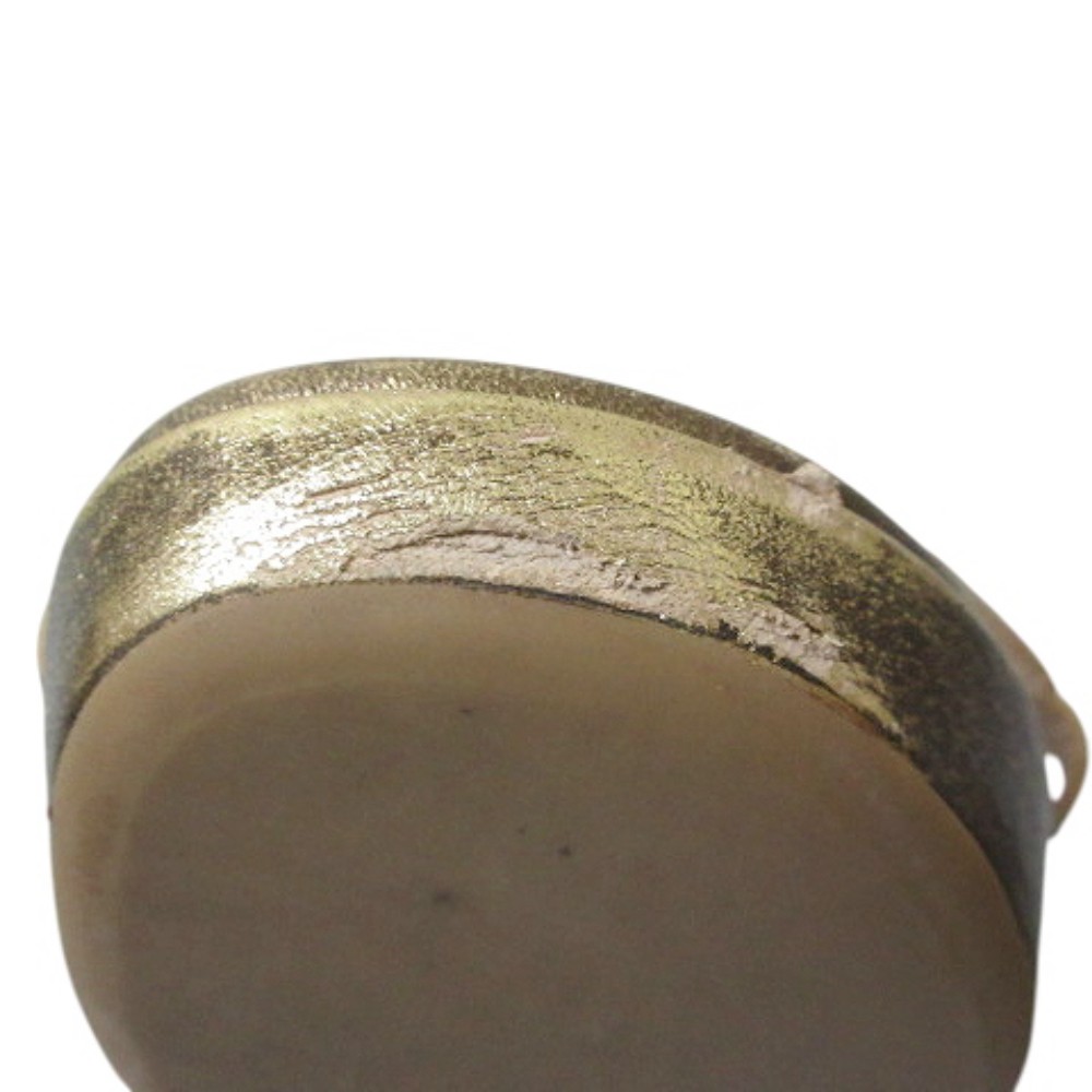 PRADA Sandals Women's Size 35 Gold Leather thumbnail 6