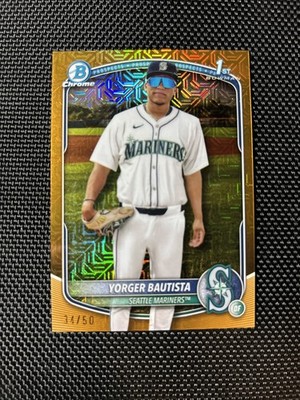 2025 Bowman Chrome Yorger Bautista Mega Mojo Gold Refactor /50