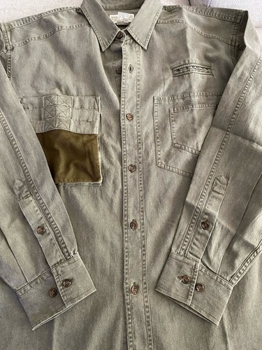 VTG Années 80 Banana Republic Beige Safari Kaki Gilet utilitaire à capuche avec poches zippées Taille L - France