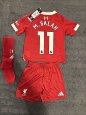 Liverpool FC Red Home Kit (Salah 11). Kids 3-4 Years New with Tags