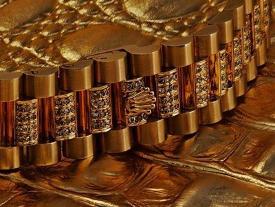 Authentic gold Rolex 8385 Bracelet 20mm for DayDate 18038 custom made diamonds