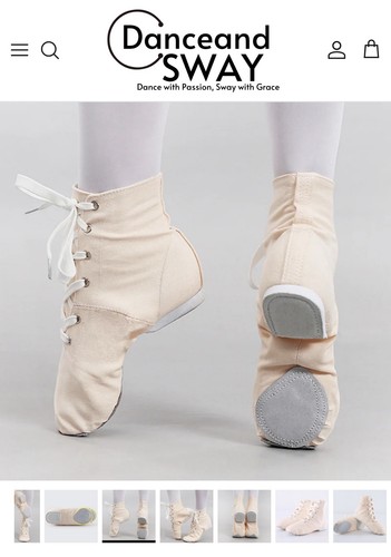 Dance & Sway White Modern Lyrical Jazz Shoes Ballet Slipper Women Sz 9 NIB - Picture 7 of 10