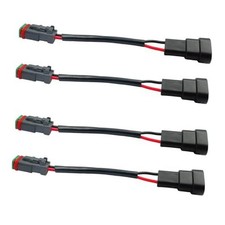 4Pcs 9005 9006 H10 to DT DTP 2 pin Female Bulb Socket Headlight Adapter