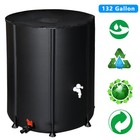 132 Gallon Portable Folding Rain Barrel Water Collector Water Storage Tank BlaJA