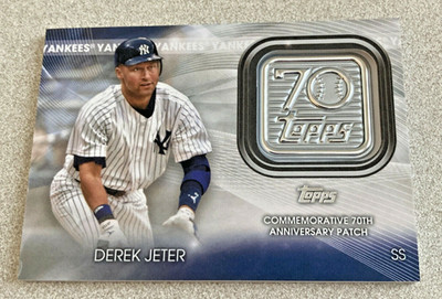 2021 Topps Series 1 70th Anniversary Patch #70LP-DJ Derek Jeter Yankees