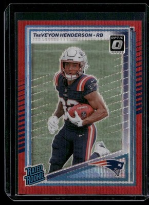 2025 Donruss #332 TreVeyon Henderson Optic Rated Rookies Preview Red Power