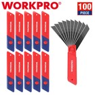 WORKPRO 100PCS 18mm Snap-off Blades SK5 Steel Replacement Blades Box Cutter AU