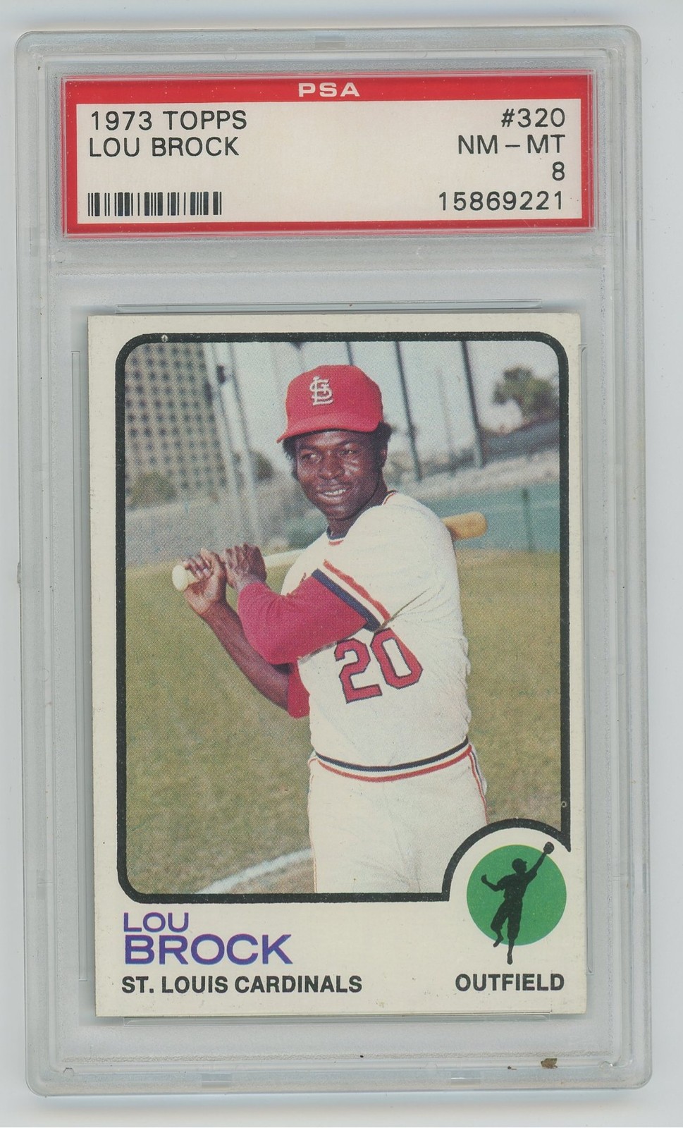 1973 Topps #320 Lou Brock PSA 8