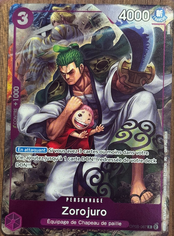 One Piece Zoro-Juurou OP05-067 RARO PROMO FRANCÉS 1er Aniversario Zorojuro