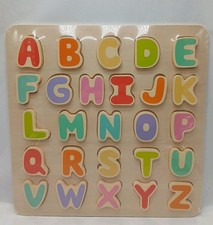 Gigglescape Wooden Alphabet Letters Learning Puzzle Set Sealed New In Package