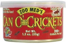 Zoo Med Can O' Crickets Mini Size Food for Reptile Fish Birds 1.2 ounce - 3 Pack