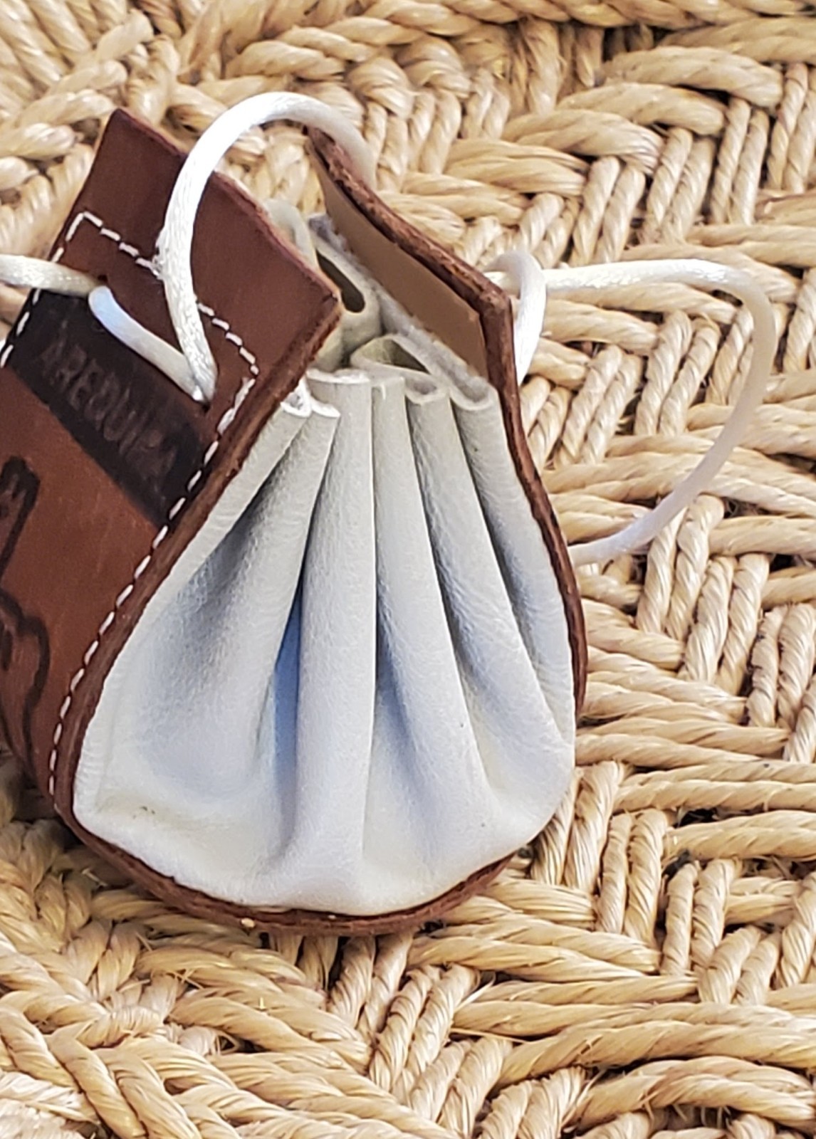 Peruvian Handmade Mini Tiny Leather Coin Purse Bag - image 4