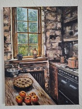 Eigenes Acrylbild. Leinwand.30x40cm. ungerahmt. Unikat. Großmutters Küche
