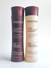 Keranique Scalp Stimulating Shampoo Volumizing Keratin Conditioner 8 Oz