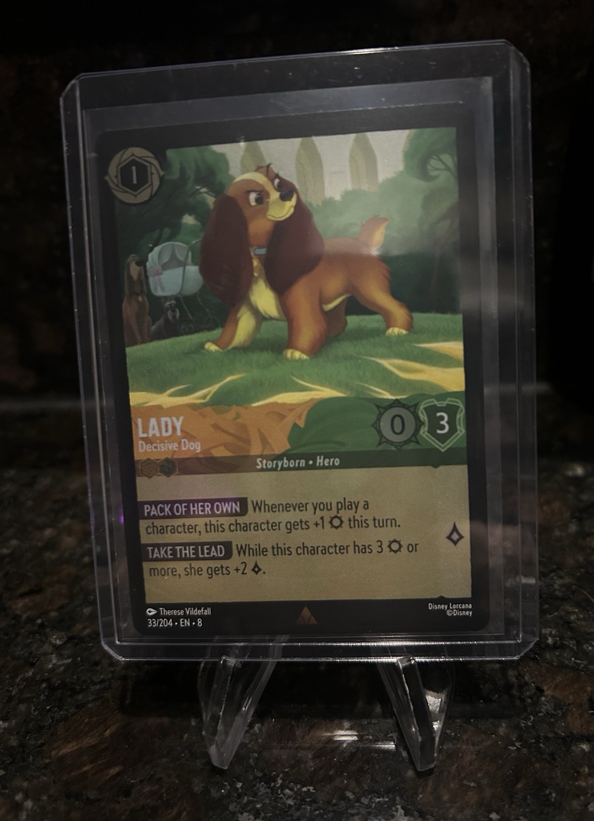 Lorcana - Lady Decisive Dog - Reign Of Jafar - COLD FOIL - 33/204 - NM/M