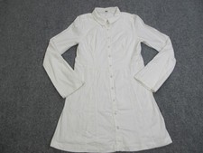 Free People Shirt Dress Womens Extra Small White Tunic Button Front Boho Casual