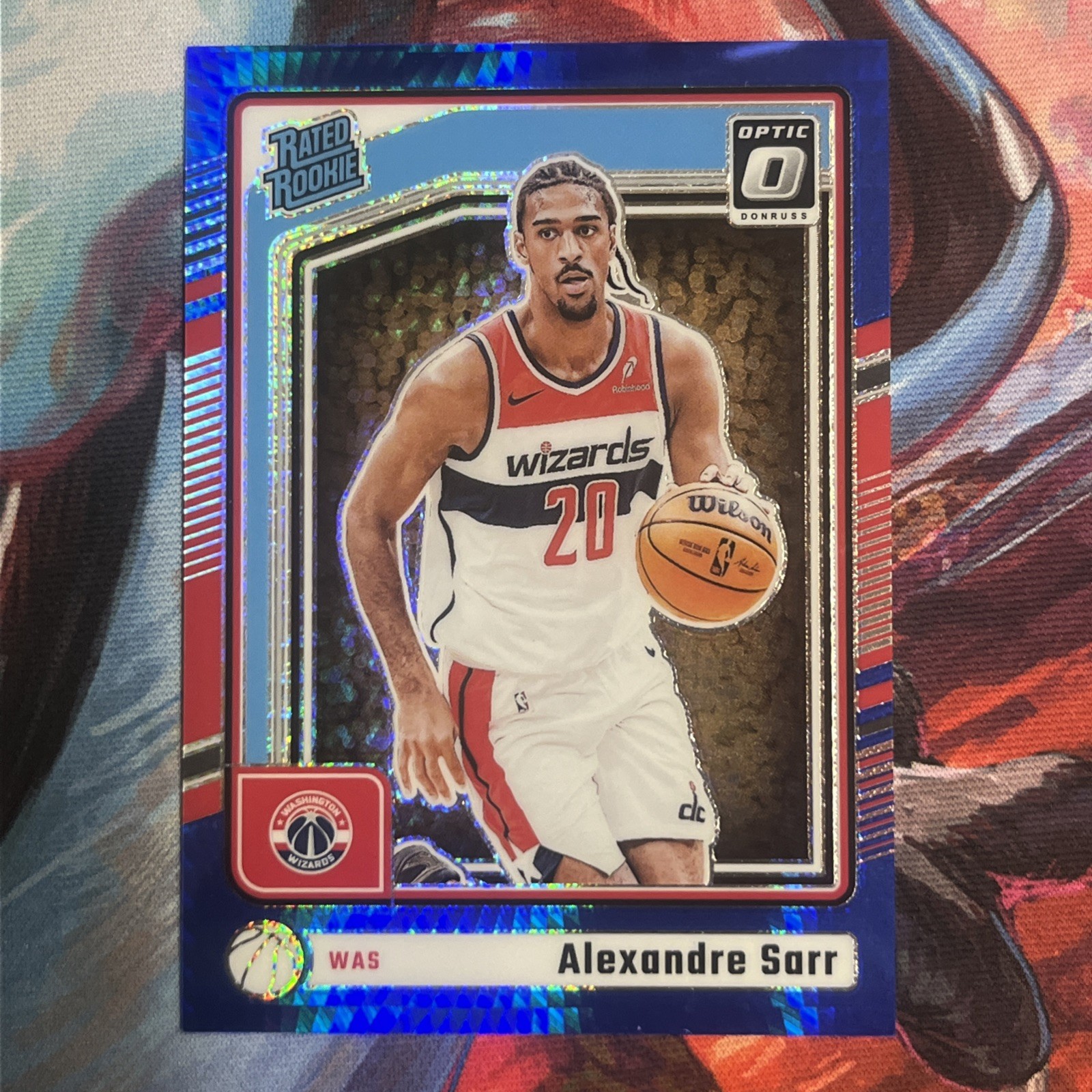2024-25 Donruss Optic - Rated Rookie Alexandre Sarr #276 Blue Hyper Prizm /175