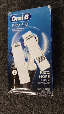 Oral-B Pro 500 Black Rechargeable Toothbrush, Used, L7