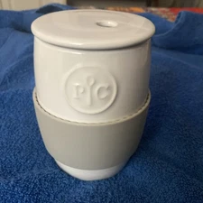 Pampered Chef Ceramic Egg Cooker - White - 2 Cup Capacity - #1529 New No Box