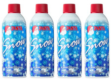  Pack of 4 Santa Snow Aerosol Spray Artificial Frost Snow In A Can 9 oz