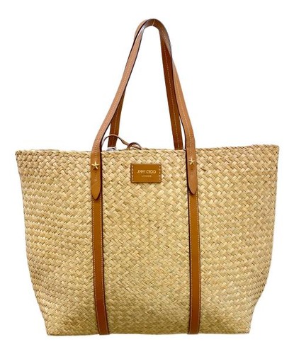 JIMMY CHOO                    RAFFIA TOTE Basket Bag / Raffia Tote beige