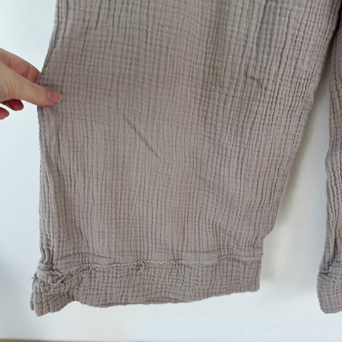 Carly Jean Los Angeles Gaze Wide Leg Cropped Hose Gr. L taupe Boho Strand - Bild 10 von 11