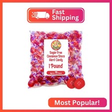 Sugar Free Cinnamon Hard Candy Arcor- 1lb Bulk Bag Approx. 75 pieces , Individu