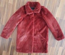 VERO MODA Damen Kunstpelz Halbmantel,Gr.S.,Bordeaux-Rot,Neuwertig.