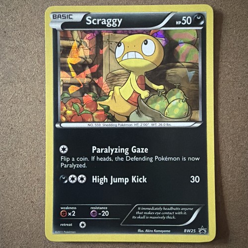 Scraggy (Cracked Ice Holo) BW25 Black And White Promo Pokemon NM Near Mint