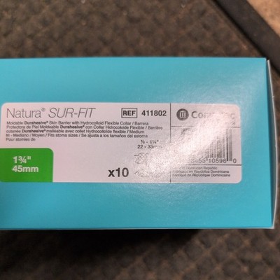 10ct  ConvaTec 411802 Natura Sur-Fit Moldable Skin Barrier 9/30 exp date