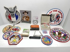 Vintage Boy Scouts Of America Patches Lot Of 9 With Accessories