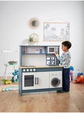 Wooden Kids Play Kitchen Set Toy Cooker Microwave Oven Sink 87cm Role Play